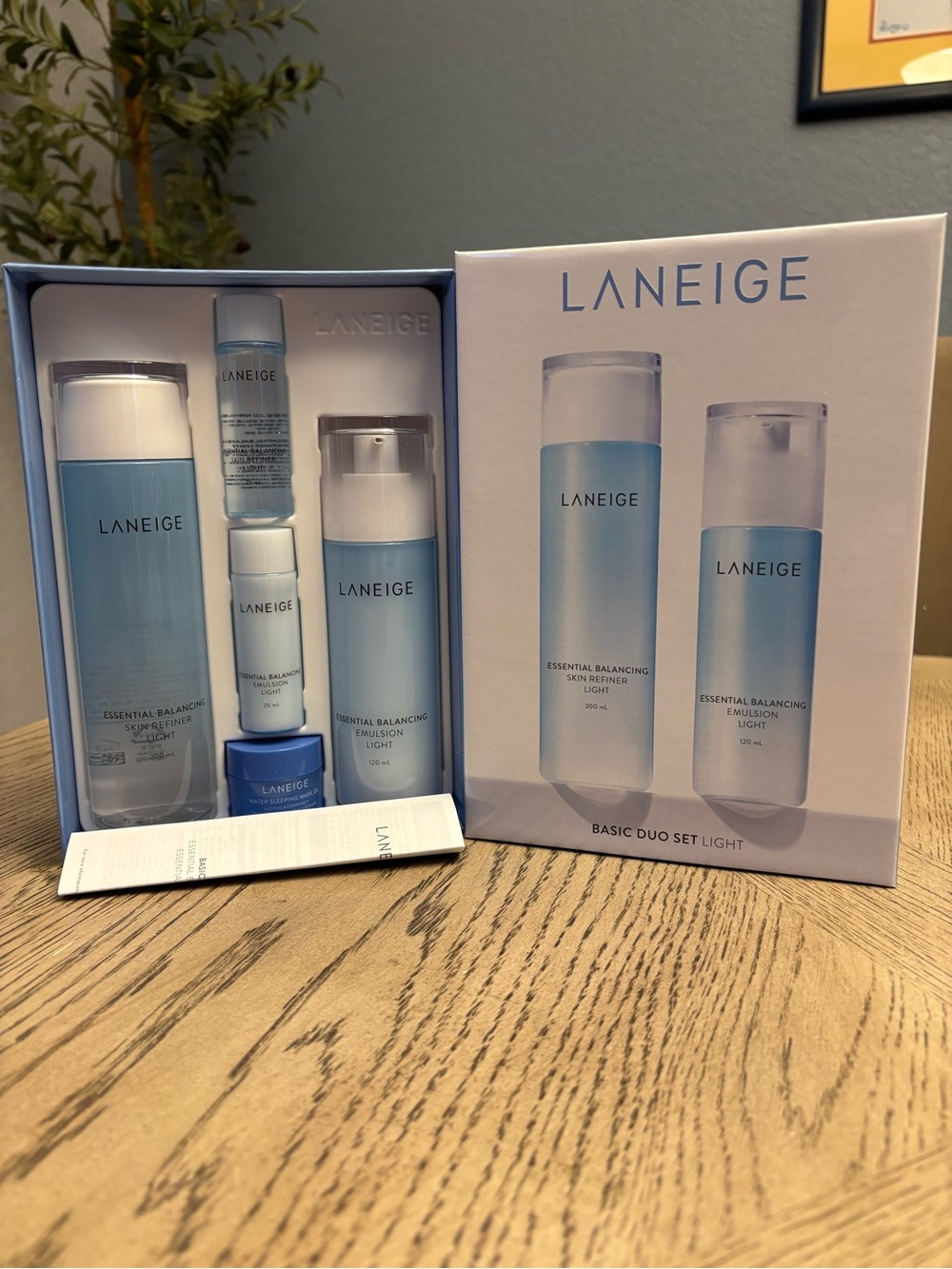 LANEIGE Basic Duo Set Light 5-Piece Korean Skincare Set NIB